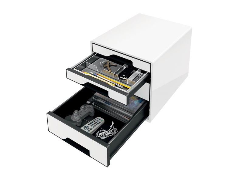 Leitz  WOW CUBE Schubladenbox Schwarz