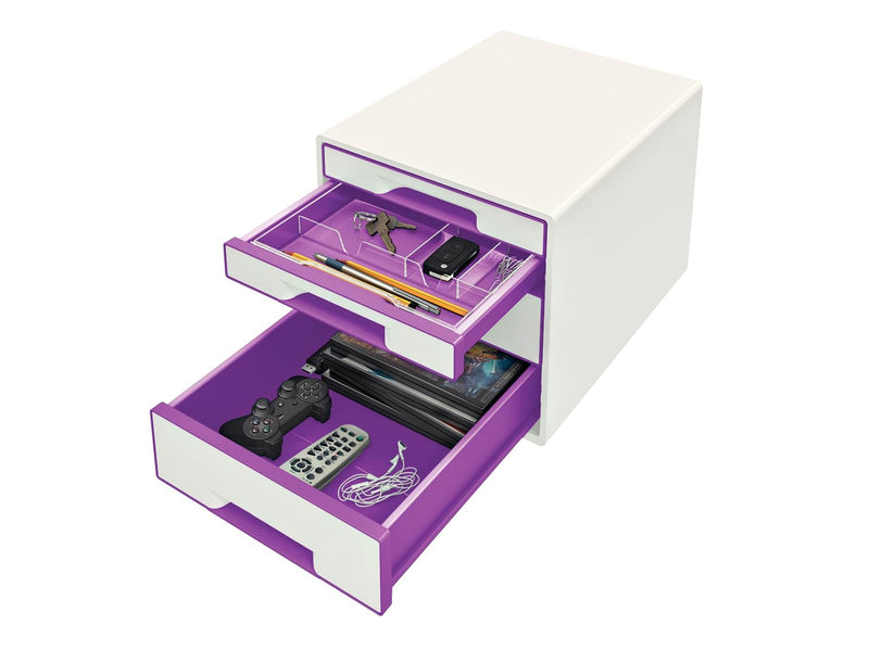 Leitz  WOW CUBE Schubladenbox Violett