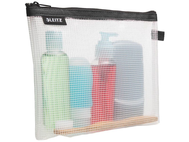 Leitz  WOW Traveller Zip-Beutel wasserabweisend Kosmetik Schwarz