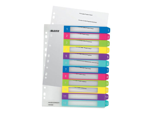 Leitz WOW - divider - for A4 Maxi - tabbed - multicolour