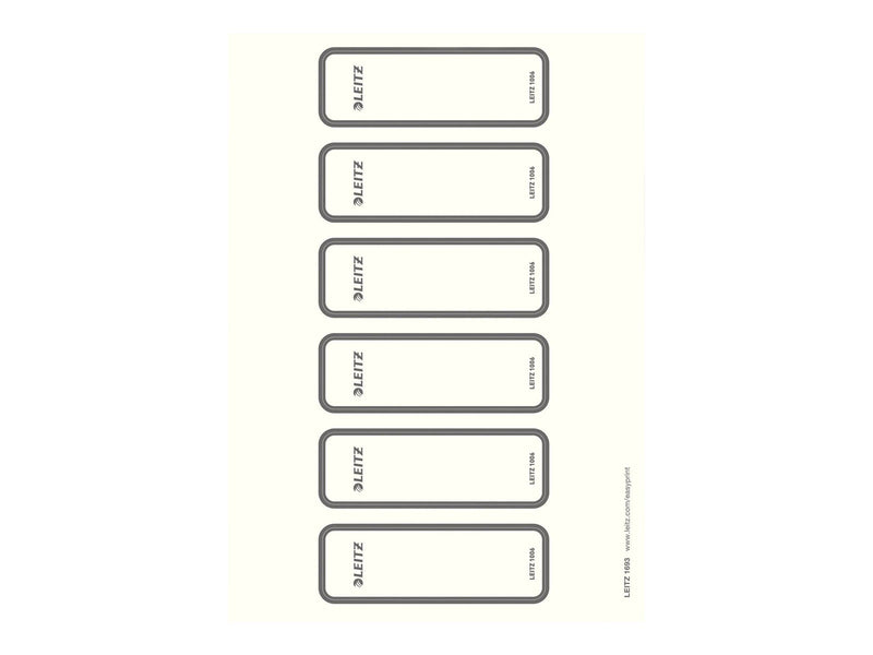Leitz narrow / short - lever arch label - for A4 C4 - grey (pack of 60)