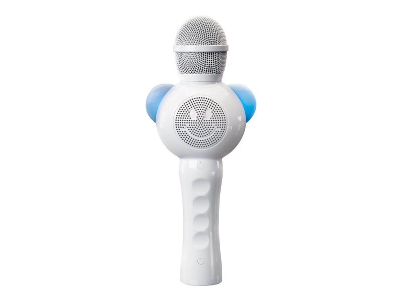 Lenco BMC-060WH - Karaoke microphone with Bluetooth® SD slot lights Aux out- White