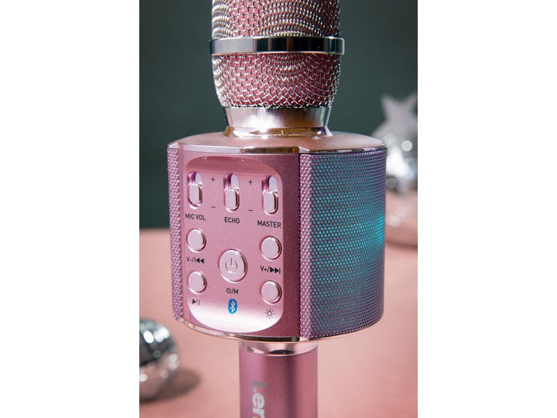 Lenco BT Mic. And speaker with lights rosegold