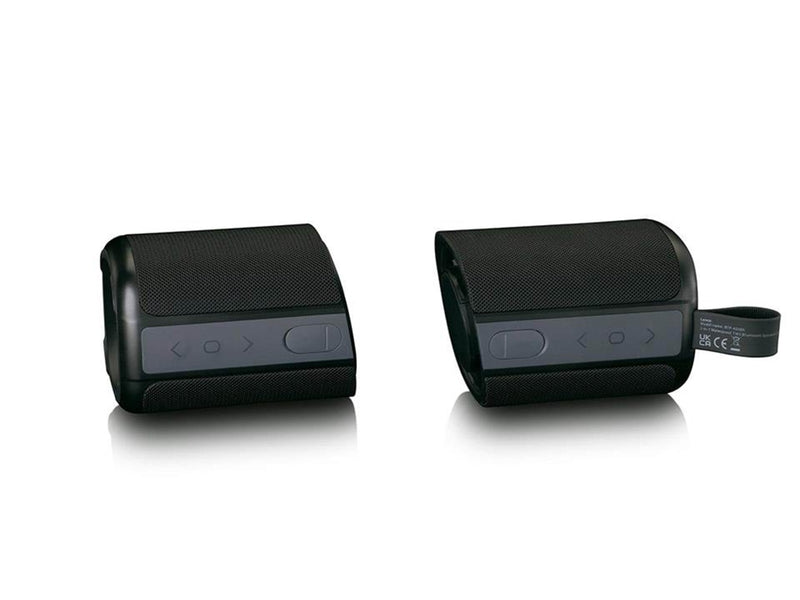 Lenco BTP-400BK - 2 in 1 Bluetooth® speaker – waterproof (IPX7) - black
