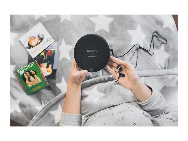 Lenco CD-200 - Portable CD-player with anti-shock - Black
