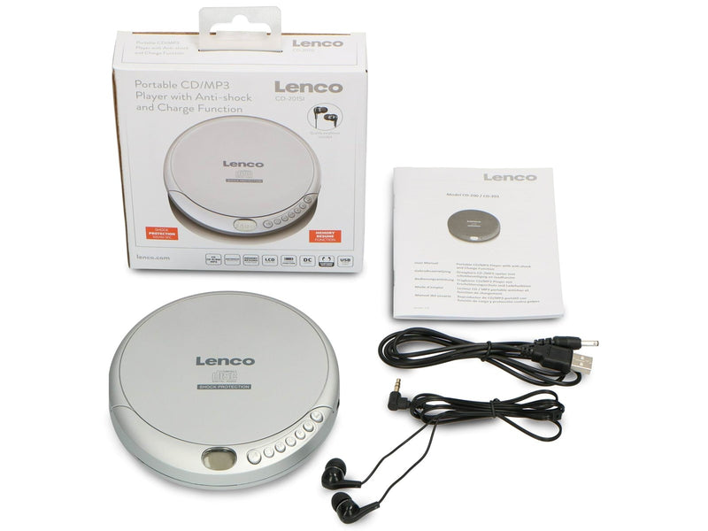 Lenco CD-201SI - CD player - CD - Silver - CD Player