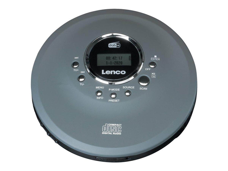 Lenco CD-400GY - Portable CD/ MP3 player for CD CD-R CD-RW - Gray