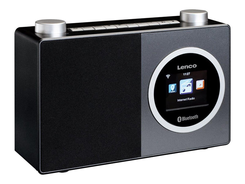 Lenco DIR-70BK - Internet radio with colour display and Bluetooth® - Black - Stereo - schwarz