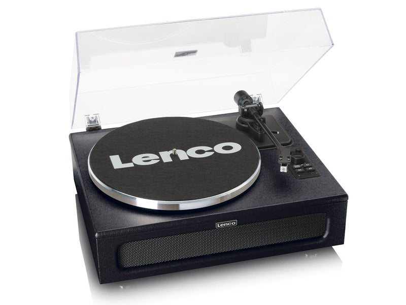 Lenco LS-430BK - Record Player with 4 built-in speakers - Black - Plattenspieler Schwarz
