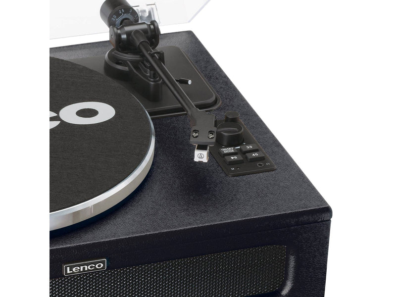 Lenco LS-430BK - Record Player with 4 built-in speakers - Black - Plattenspieler Schwarz