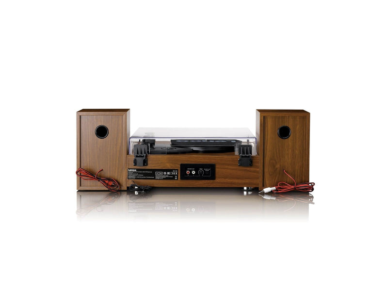 Lenco MC-160WD - HiFi Stereo system with Record Player DAB+/FM radio and Bluetooth® - Wood - Plattenspieler