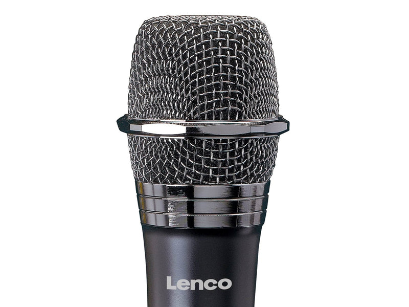 Lenco MCW-011BK - Wireless microphone with 6.3 mm battery powered receiver