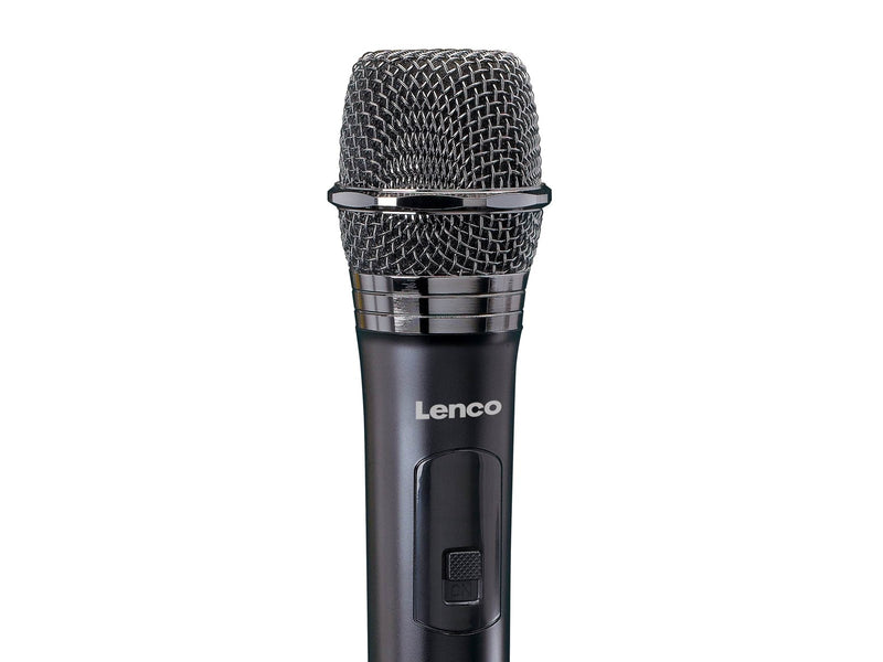 Lenco MCW-011BK - Wireless microphone with 6.3 mm battery powered receiver