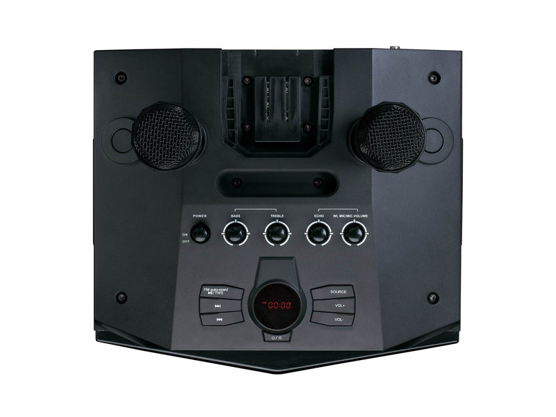 Lenco PA-220BK - PA with subwoofer and detachable tweeter column - Black