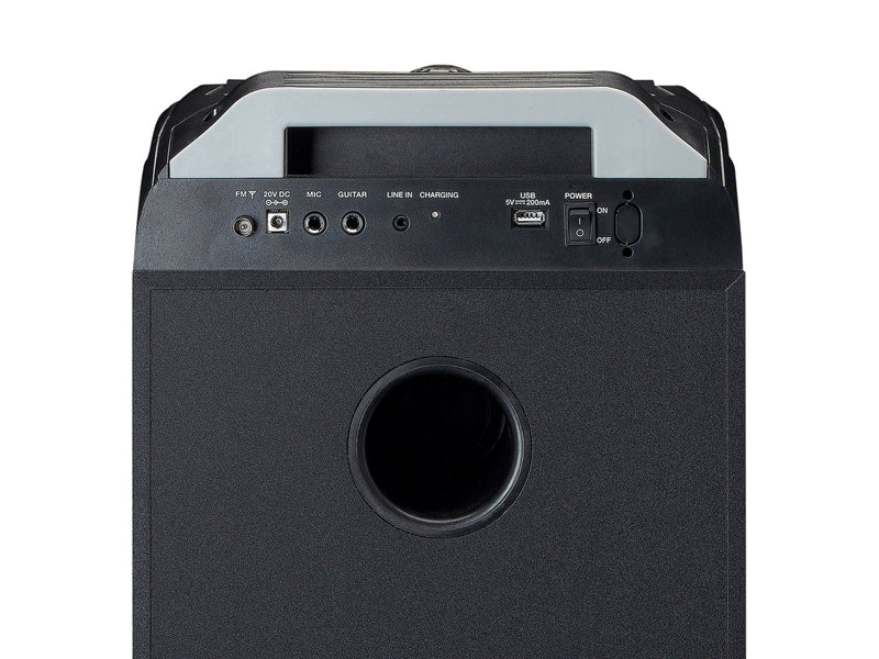 Lenco PA-260BK - PA with full front LED lighting and disco ball - Bluetooth - Black