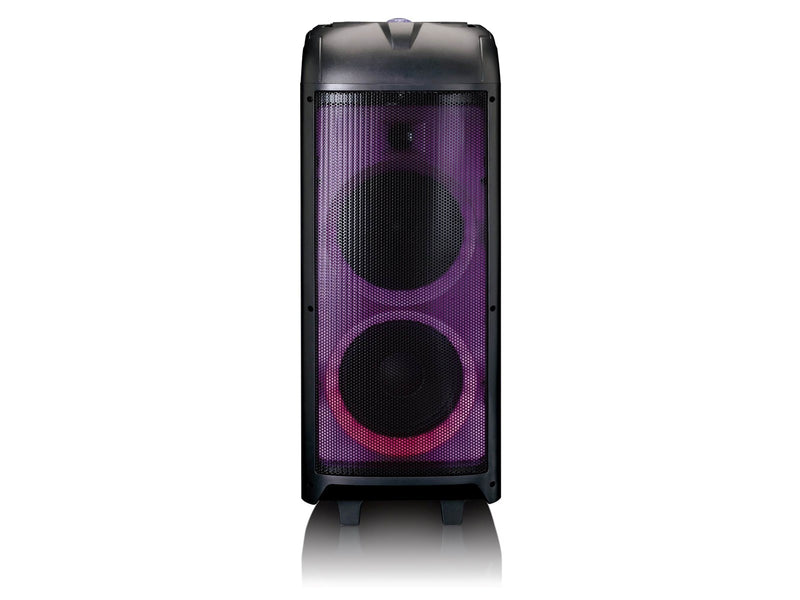 Lenco PA-260BK - PA with full front LED lighting and disco ball - Bluetooth - Black
