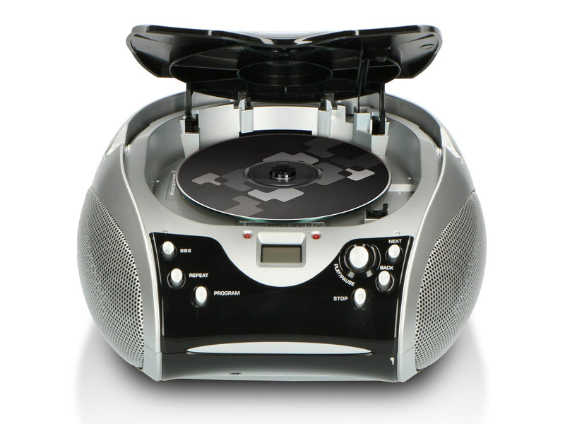 Lenco SCD-24 portable FM radio/CD player - Black/Silver