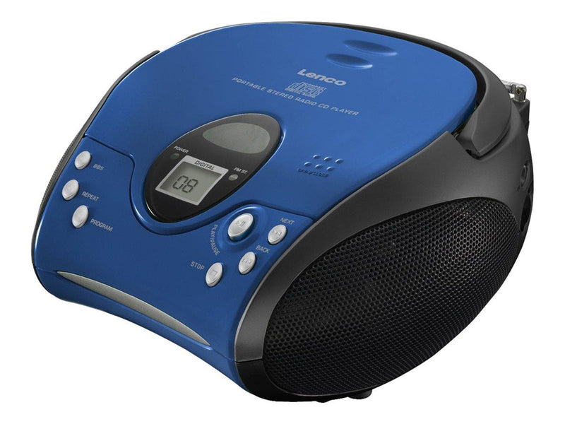 Lenco SCD-24 portable FM radio/CD player - Blue/Black - FM - Stereo - Blau