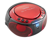 Lenco SCD-550 - Portable FM Radio CD/MP3/USB/Bluetooth® player with LED lighting - Red