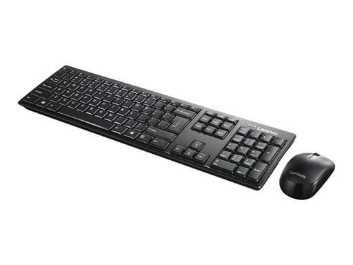 Lenovo 100 Wireless Combo - keyboard and mouse set - English - black - Tastatur & Maus Set - Englisch - Schwarz