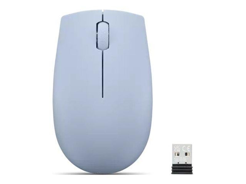 Lenovo 300 Wireless Compact - mouse - with battery - 2.4 GHz - frost blue - Maus (Blau)