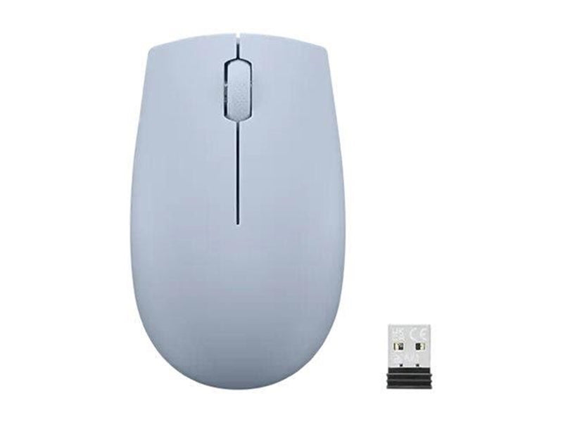 Lenovo 300 Wireless Compact - mouse - with battery - 2.4 GHz - frost blue - Maus (Blau)