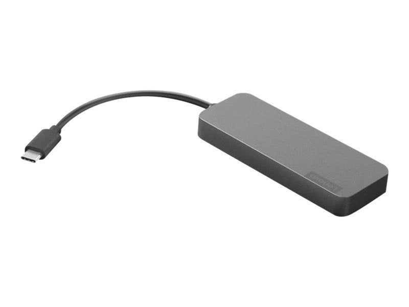Lenovo USB-C to 4 Port USB-A Hub - hub - 4 ports USB-Hubs - USB 3.2 - 4 - Grau