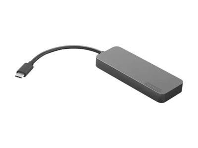 Lenovo USB-C to 4 Port USB-A Hub - hub - 4 ports USB-Hubs - USB 3.2 - 4 - Grau