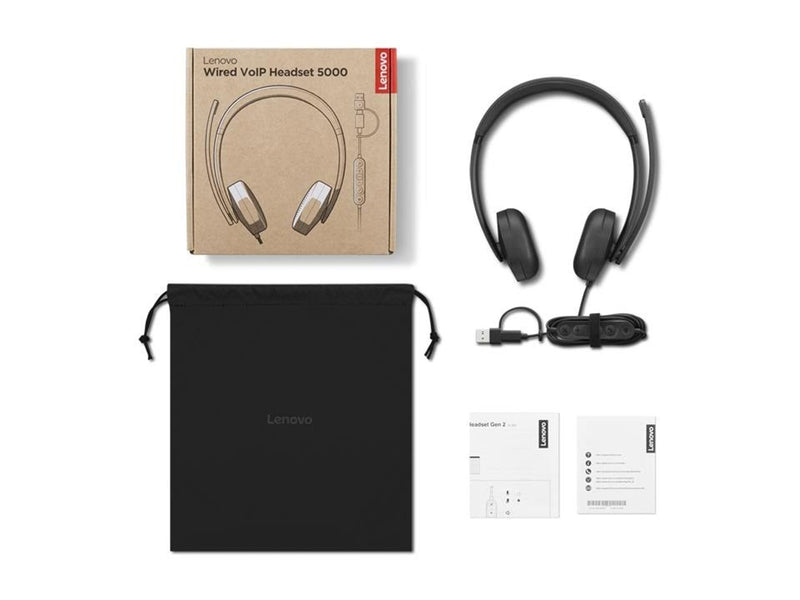 Lenovo Wired VoIP Headset 5000 (Teams) USB-C