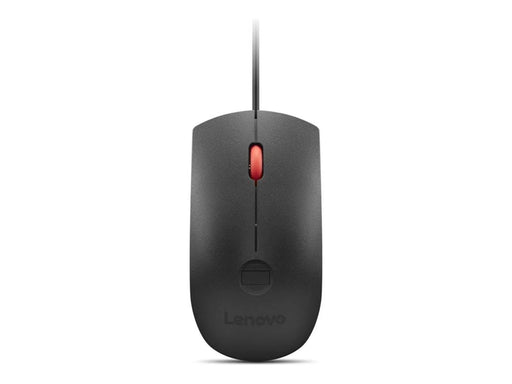 Lenovo - mouse - USB - black red - Maus (Rot)