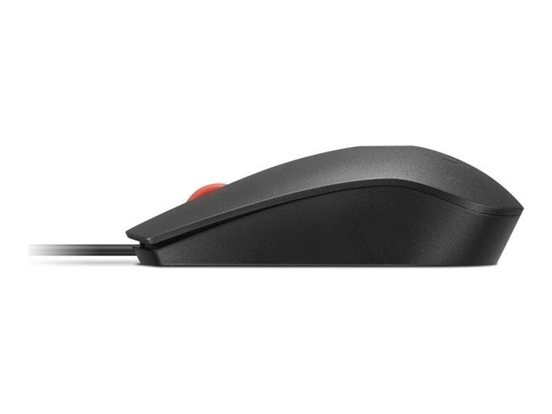 Lenovo - mouse - USB - black red - Maus (Rot)