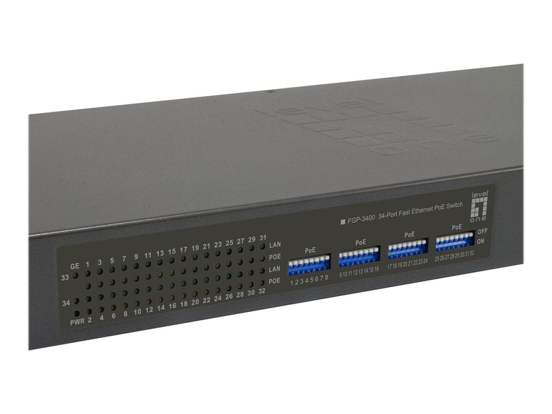 LevelOne FGP-3400W380 - switch - 34 ports - rack-mountable