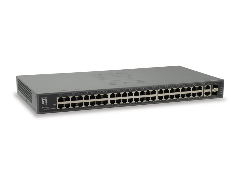 LevelOne FGU-5021 50-Port Fast Ethernet Switch 2 x Gigabit SFP/RJ45 Combo