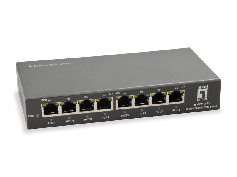 LevelOne GEP-0823 8-Port Gigabit PoE Switch (120W)
