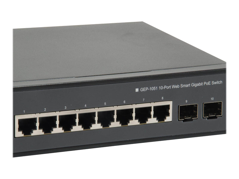 LevelOne GEP-1051 - switch - 10 ports - smart - rack-mountable