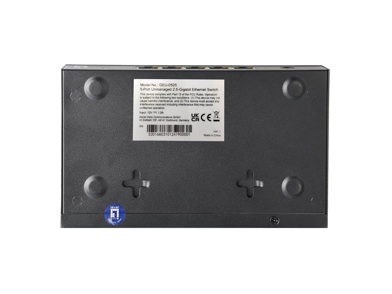 LevelOne GEU-0525 5-Port Unmanaged 2.5-Gigabit Ethernet Switch