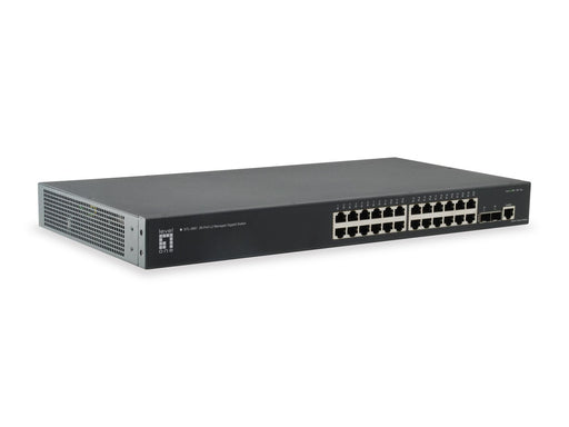 LevelOne GTL-2661 KILBY 26-Port L2 Managed Gigabit Switch 24 Gigabit RJ45 Ports 2 x 10G SFP+ Uplinks