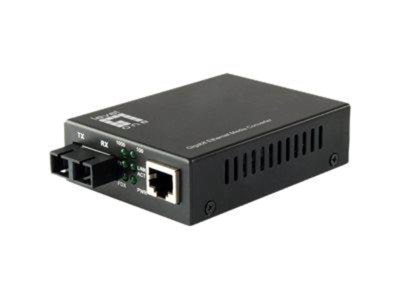 LevelOne GVT-2002 - fibre media converter - 10Mb LAN 100Mb LAN GigE