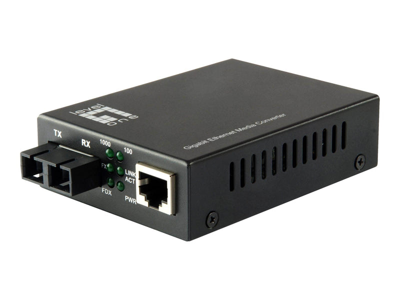 LevelOne GVT-2002 - fibre media converter - 10Mb LAN 100Mb LAN GigE