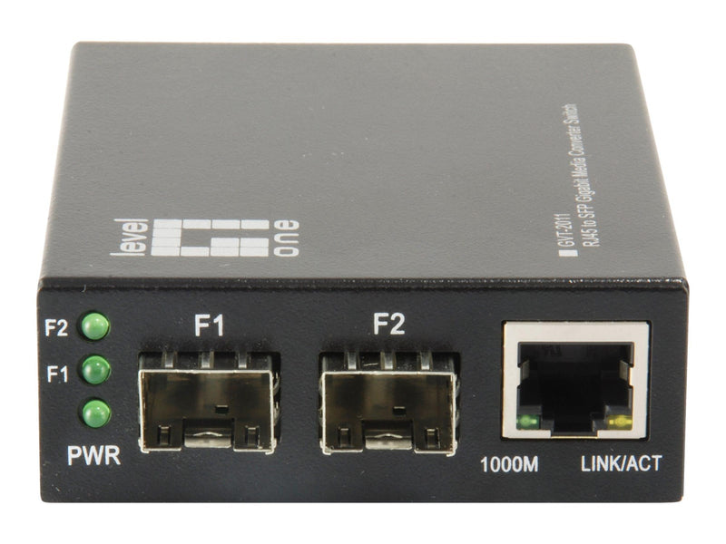 LevelOne GVT-2011 - fibre media converter - 10Mb LAN 100Mb LAN GigE