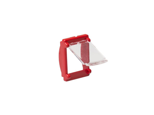 Leviton Color insert frame with dust cover for panels red