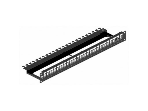 Leviton Patch panel for 24xrj45 tool-free jacks 1u black