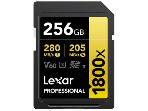 Lexar Professional Gold 1800x SD - 280MB/s - 256GB