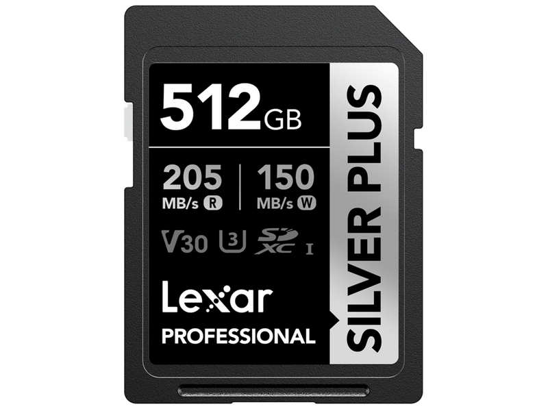 Lexar Professional SILVER PLUS SDXC - 205MB/s - 512GB