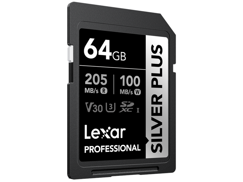 Lexar Professional SILVER PLUS SDXC - 205MB/s - 64GB