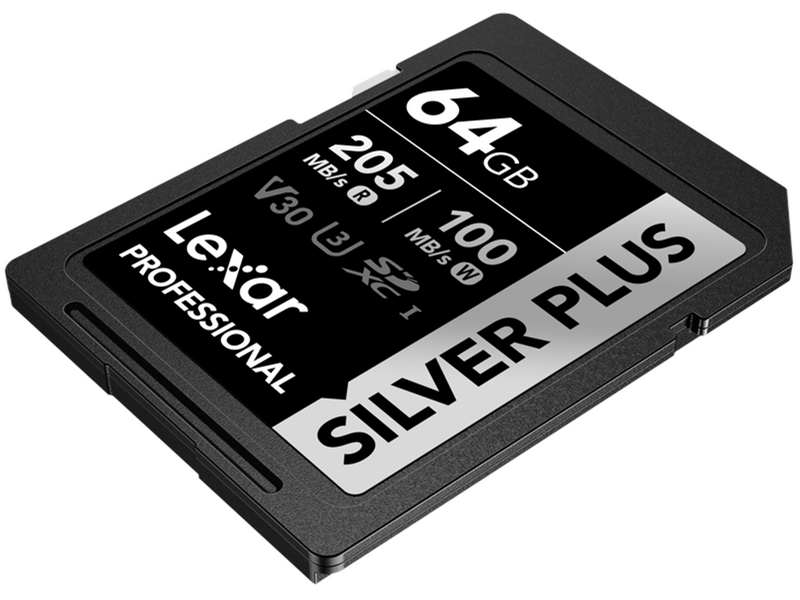 Lexar Professional SILVER PLUS SDXC - 205MB/s - 64GB
