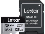 Lexar Professional Silver Plus MicroSD/SD - 205MB/s - 128GB