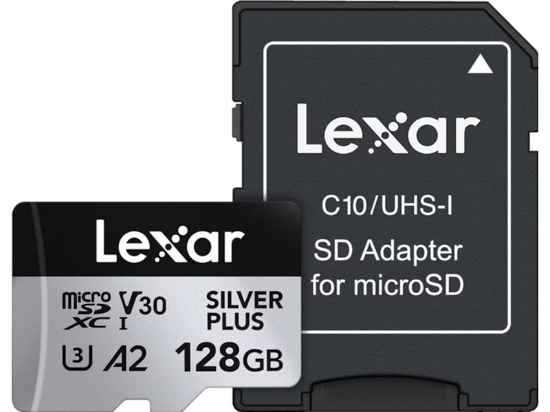 Lexar Professional Silver Plus MicroSD/SD - 205MB/s - 128GB