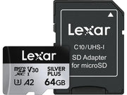 Lexar Professional Silver Plus MicroSD/SD - 205MB/s - 64GB