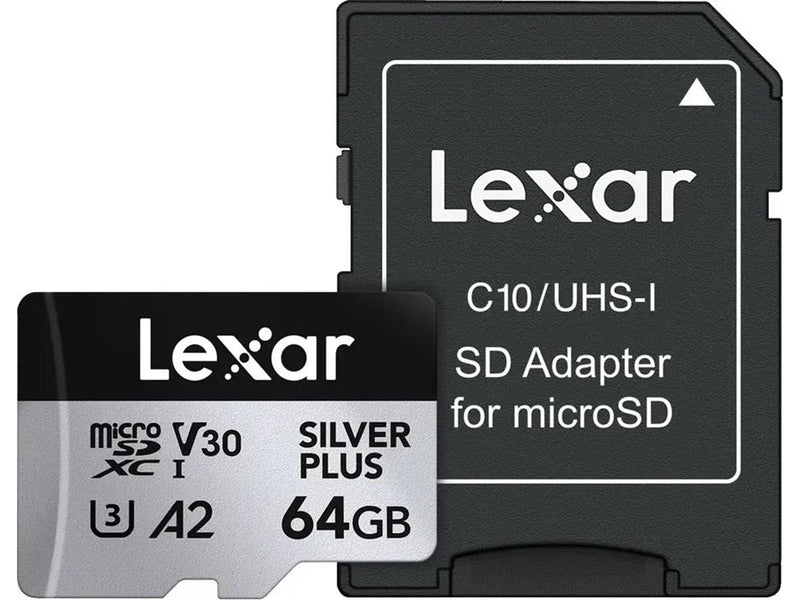 Lexar Professional Silver Plus MicroSD/SD - 205MB/s - 64GB
